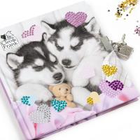 Opakowanie Diamentowy pamiętnik z kłódką długopis 3 kolorowy Cleo i Frank 38