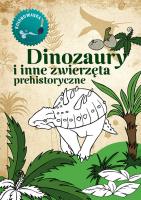 Dinozaury. Kolorowanka. Autor: Katarzyna kopiec Sekieta. SmakLiter.pl Okładka książki Dinozaury. Kolorowanka