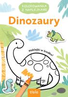 Dinozaury. Kolorowanka z wykrojnikiem. Autor: Opracowanie zbiorowe. SmakLiter.pl Okładka książki Dinozaury. Kolorowanka z wykrojnikiem