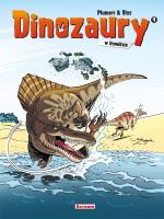Dinozaury w komiksie T.4. Autor: Arnaud Plumeri. SmakLiter.pl Okładka książki Dinozaury w komiksie T.4