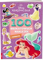 Okładka książki Disney Księżniczka. 100 brokatowych naklejek