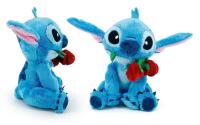 Disney maskotka pluszowa Stitch z różą 25cm. Wydawca: SIMBA. SmakLiter.pl Opakowanie Disney maskotka pluszowa Stitch z różą 25cm