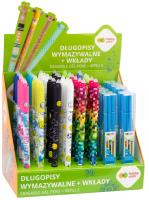 Opakowanie Display Długopis wymazywalny mix 2 0.5mm niebieski Happy Color 36 szt. + wkłady 12 etui