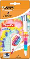 Opakowanie Długopis 4 Colours Rainbow BP+ MPM korektor BIC  blister