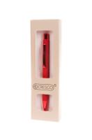 Długopis City czerwony w etui. Wydawca: CRESCO. SmakLiter.pl Opakowanie Długopis City czerwony w etui