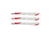 Opakowanie Długopis Solidly White czerwony (50szt)