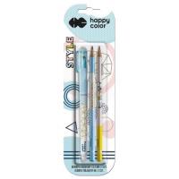 Opakowanie Długopis usuwalny + 2 ołówki Style bls HAPPY COLOR