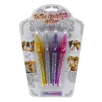 Opakowanie Długopisy do tatuażu z brokatem FESTIVAL FEELINGS 4 kolory