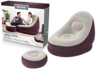 Opakowanie Dmuchany fotel z podnóżkiem bordowy 122x94x81cm