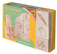 Domino drewniane - owoce i warzywa. Wydawca: Baczek. SmakLiter.pl Opakowanie Domino drewniane - owoce i warzywa