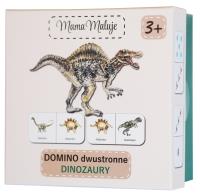 Domino dwustronne Dinozaury. Wydawca: Mama Maluje. SmakLiter.pl Opakowanie Domino dwustronne Dinozaury