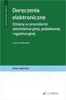Doręczenia elektroniczne. Autor: Łukasz Sadkowski. SmakLiter.pl Okładka książki Doręczenia elektroniczne