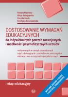Dostosowanie wymagań edukacyjnych 1etap. Autor: Naprawa Renata, Alicja Tanajewska, Cecylia Mach. SmakLiter.pl Okładka książki Dostosowanie wymagań edukacyjnych 1etap