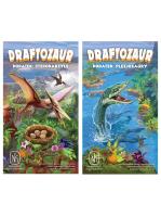 Draftozaur - 2 dodatki: Pterodaktyle, Plezjoza. Autor: Bauza Antoine, Corentin Lebrat. SmakLiter.pl Okładka książki Draftozaur - 2 dodatki: Pterodaktyle, Plezjoza