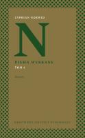 Dramaty. Pisma wybrane. Tom 3. Autor: Norwid Cyprian Kamil. SmakLiter.pl Okładka książki Dramaty. Pisma wybrane. Tom 3
