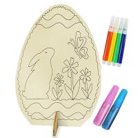 Opakowanie Drewniana dekoracja do kolorowania