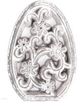 Opakowanie Drewniana dekoracja jajko 17x12 cm 1szt.