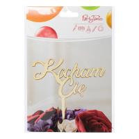 Drewniana dekoracja na patyczku - Kocham Cię. Wydawca: ARPEX. SmakLiter.pl Opakowanie Drewniana dekoracja na patyczku - Kocham Cię