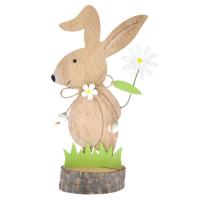 Opakowanie Drewniana dekoracja - zajączek na pniu MIX