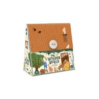 Drewniana układanka Farma Mój Drewniany Świat. Wydawca: Toyki. SmakLiter.pl Opakowanie Drewniana układanka Farma Mój Drewniany Świat