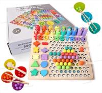 Opakowanie Drewniana układanka mozaika mega zestaw