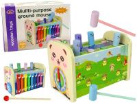 Drewniana Zabawka 4 w 1 Cymbałki Koła Zębate Gra Uderz Kreta. Wydawca: Lean Toys. SmakLiter.pl Opakowanie Drewniana Zabawka 4 w 1 Cymbałki Koła Zębate Gra Uderz Kreta