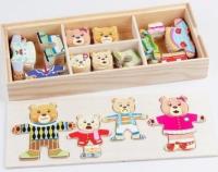 Opakowanie Drewniana zabawka edukacyjna - Misie