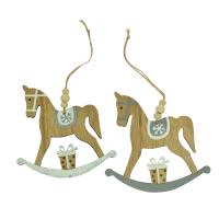 Opakowanie Drewniana zawieszka - koń na biegunach