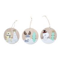 Opakowanie Drewniana zawieszka świąteczna MIX