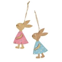 Opakowanie Drewniana zawieszka - zajączek MIX