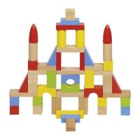 Opakowanie Drewniane klocki kolorowe 50el