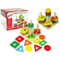 Drewniane Klocki Układanka Zręcznościowa Edukacyjna Sorter Kształty. Wydawca: Lean Toys. SmakLiter.pl Opakowanie Drewniane Klocki Układanka Zręcznościowa Edukacyjna Sorter Kształty