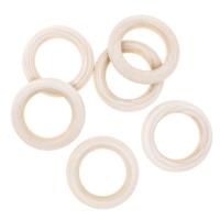 Opakowanie Drewniane kółko do makaramy 55mm 6szt