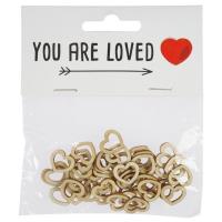 Opakowanie Drewniane konfetti serduszka 48szt