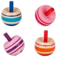 Drewniane mini bączki w paski 1 szt. mix Goki 62919. Wydawca: Goki. SmakLiter.pl Opakowanie Drewniane mini bączki w paski 1 szt. mix Goki 62919