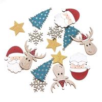 Drewniane motywy świąteczne multikolor 15szt. Wydawca: Dalprint. SmakLiter.pl Opakowanie Drewniane motywy świąteczne multikolor 15szt