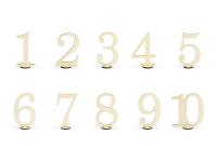 Opakowanie Drewniane numery na stół 10,5cm