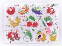 Opakowanie Drewniane puzzle - owoce
