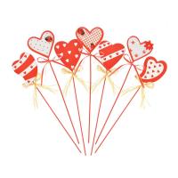 Opakowanie Drewniane serce na piku MIX