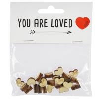 Drewniane serduszka mini 24szt. Wydawca: ARPEX. SmakLiter.pl Opakowanie Drewniane serduszka mini 24szt