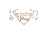 Drewniany napis - Młodej parze 5szt biały. Wydawca: CRESCO. SmakLiter.pl Opakowanie Drewniany napis - Młodej parze 5szt biały