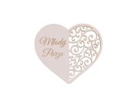 Drewniany napis - Młodej parze 5szt biały. Wydawca: CRESCO. SmakLiter.pl Opakowanie Drewniany napis - Młodej parze 5szt biały