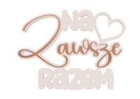 Drewniany napis - Na zawsze razem 5szt biały. Wydawca: CRESCO. SmakLiter.pl Opakowanie Drewniany napis - Na zawsze razem 5szt biały