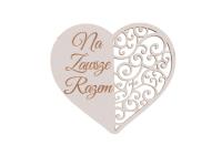 Drewniany napis - Na zawsze razem 5szt biały. Wydawca: CRESCO. SmakLiter.pl Opakowanie Drewniany napis - Na zawsze razem 5szt biały