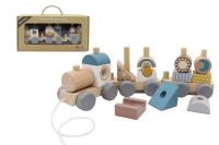 Opakowanie Drewniany pociąg z klockami
