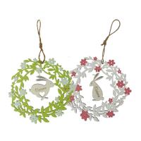 Opakowanie Drewniany wieniec z króliczkiem MIX