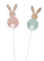 Opakowanie Drewniany zajączek na piku MIX