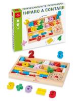 Opakowanie Drewniany zestaw matematyczny z zegarem liczydłem