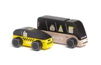 Drewniany zestaw Transport miejski. Wydawca: CUBIKA. SmakLiter.pl Opakowanie Drewniany zestaw Transport miejski