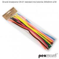 Opakowanie Druciki kreatywne mix kolorów 300x6mm 30szt